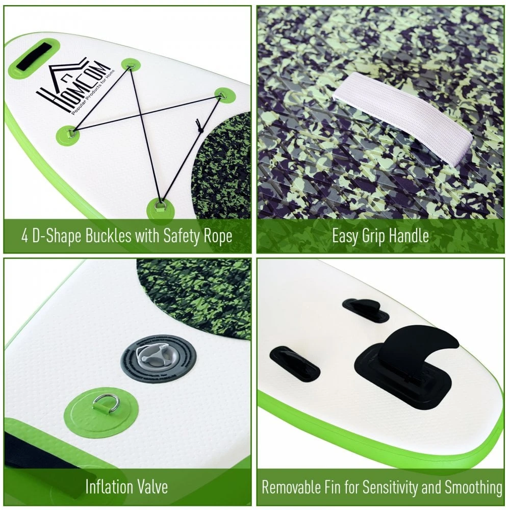 HOMCOM Inflatable Paddle Board Thick Plastic Multi-Layer Shell Non-Slip Panel 5 HOMCOM Inflatable Paddle Board Thick Plastic Multi-Layer Shell Non-Slip Panel - Image 5