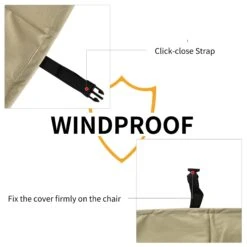 Outsunny Waterproof Garden Wicker Chairs Cover Patio Rattan Seat Protector 600D Oxford Cloth L70*W90*H115cm -OUTSUNNY Store 1645423732 08819100