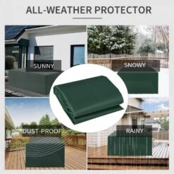 Outsunny Garden Furniture Rectangular Water UV Resistant Cover - Green 15 Outsunny Garden Furniture Rectangular Water UV Resistant Cover - Green -OUTSUNNY Store 1645423892 14187200