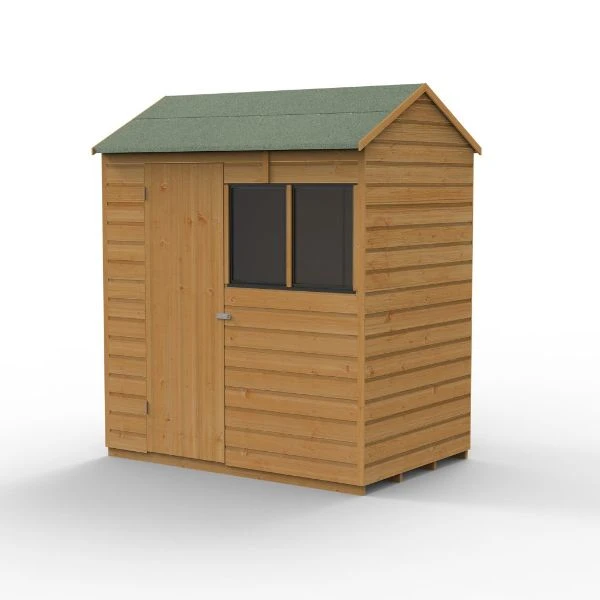 Forest Garden Shiplap Dip Treated 6x4 Reverse Apex Shed 1 Forest Garden Shiplap Dip Treated 6x4 Reverse Apex Shed