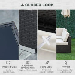 Outsunny Outdoor Rattan Furniture Sectional Sofa Set 7 Piece - Brown & Cream 17 Outsunny Outdoor Rattan Furniture Sectional Sofa Set 7 Piece - Brown & Cream -OUTSUNNY Store 1aH75618679011d9d jpg