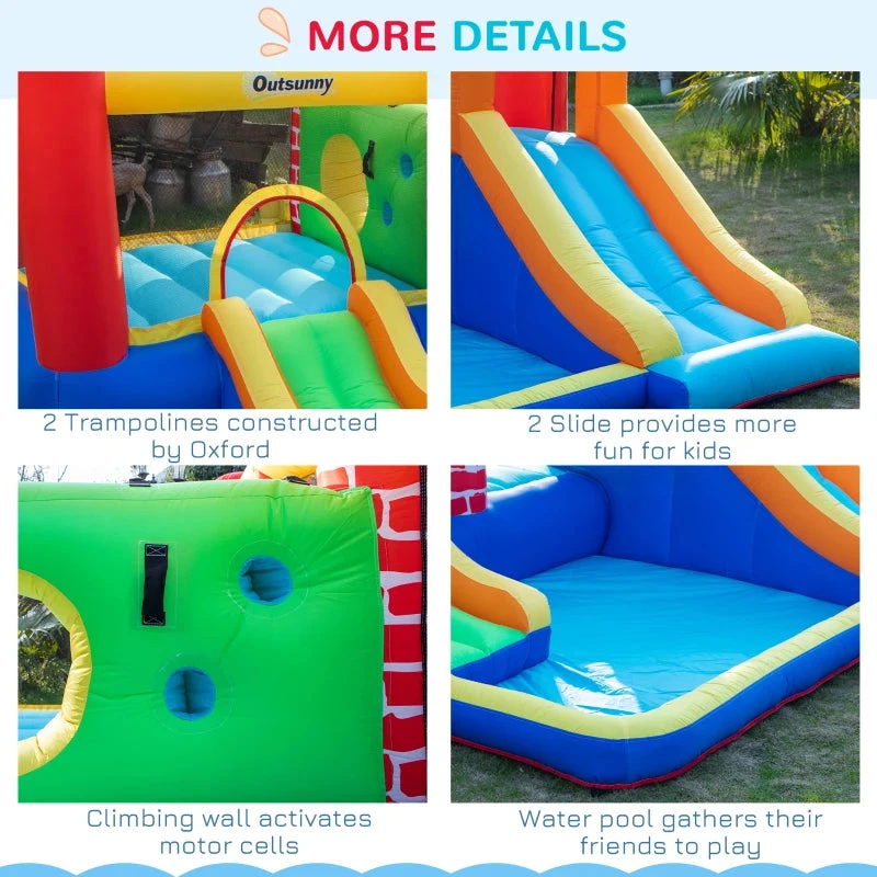 Outsunny Bouncy Castle With Pool And Slides - Extra Large 8 Outsunny Bouncy Castle With Pool And Slides - Extra Large - Image 8