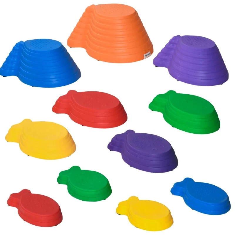 Outsunny Balance Stepping Stones 11 Piece - Multi Coloured 1 Outsunny Balance Stepping Stones 11 Piece - Multi Coloured