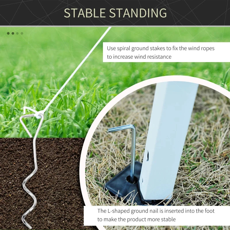 Outsunny 3 X 3(m) Pop Up Gazebo Beige 6 Outsunny 3 X 3(m) Pop Up Gazebo Beige - Image 6