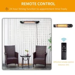 Outsunny 2000W Electric Patio Heater Wall Mounted Heater 13 Outsunny 2000W Electric Patio Heater Wall Mounted Heater -OUTSUNNY Store 2lT88c17edc6554c0