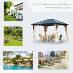 Outsunny Hardtop Gazebo 3.6m X 3m - Brown 20 Outsunny Hardtop Gazebo 3.6m X 3m - Brown -OUTSUNNY Store 2zxd3117e9069b33f jpg