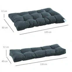 Outsunny Seat Cushion Set - Grey -OUTSUNNY Store 3 2 5d2441a9 b5a9 4771 9ce7 0e696abc0d96