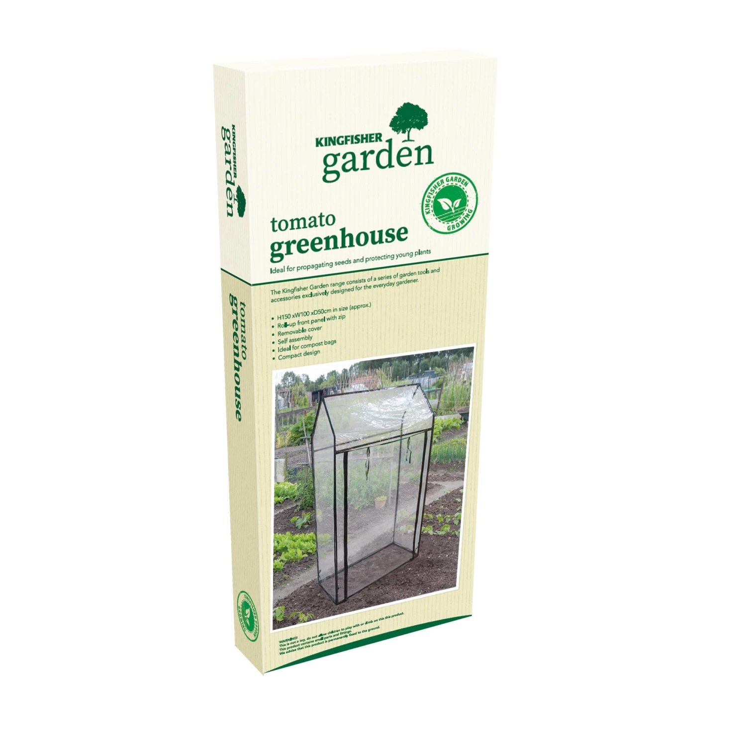 Kingfisher Tomato Greenhouse 150 X 100 X 50cm Clear 2 Kingfisher Tomato Greenhouse 150 X 100 X 50cm Clear - Image 2