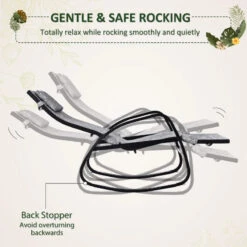 Outsunny Rocking Chair - Light Grey -OUTSUNNY Store 3Ai756188d8788b14 jpg