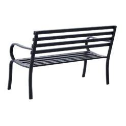 Outsunny Garden Bench - Black -OUTSUNNY Store 3Vvb9917dc378a47d 812ff5d0 7a3a 4290 8c29 de1174f95d06