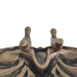 Silver & Stone Outdoor Bird Bath Clam Style 80cm - Bronze Effect -OUTSUNNY Store 3 26591b84 e9bd 460a 810e 533520ddd838