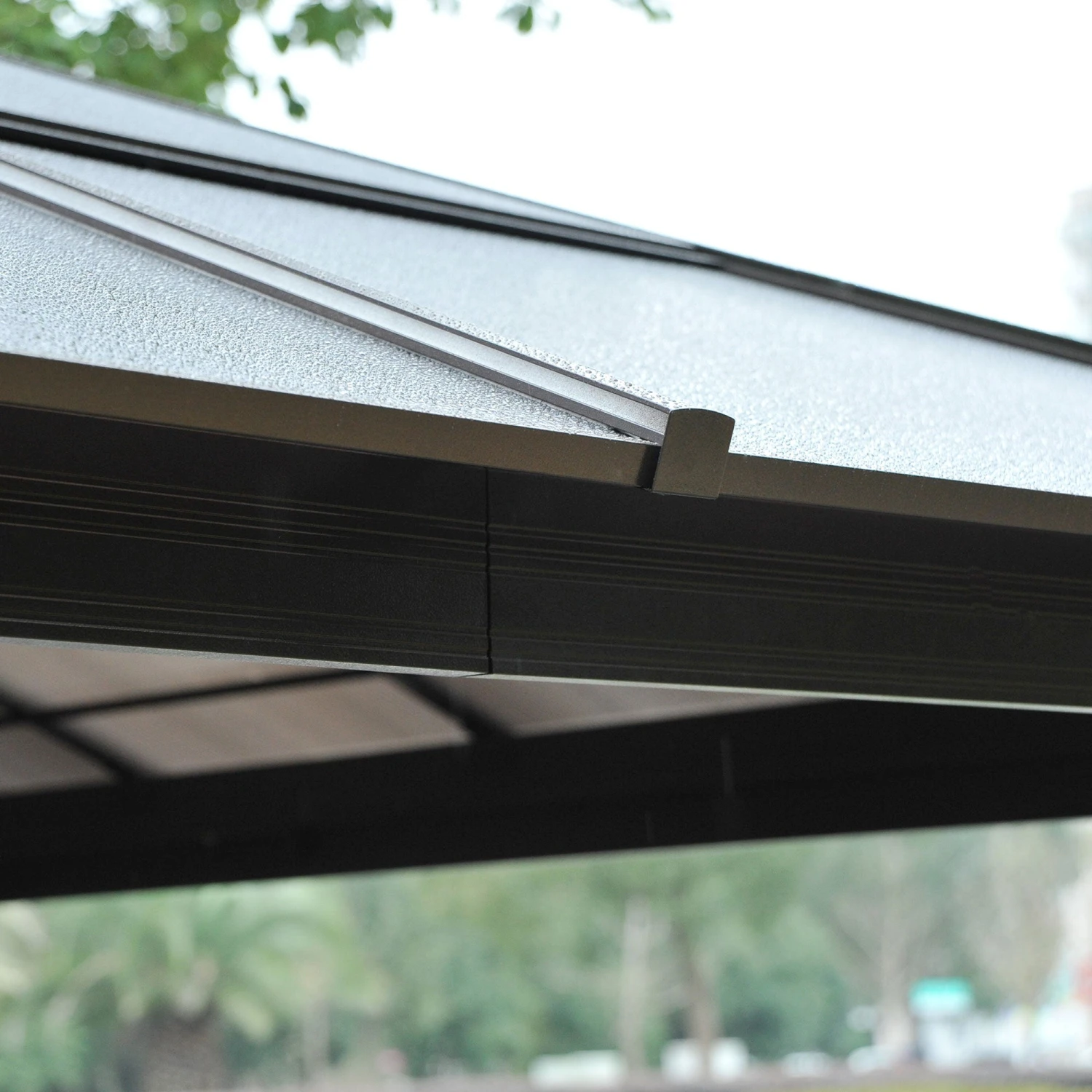 Outsunny 3.6 X 4m Hardtop Gazebo Canopy With Polycarbonate Roof And Aluminium Frame, Garden Pavilion With Mosquito Netting And Curtains 7 Outsunny 3.6 X 4m Hardtop Gazebo Canopy With Polycarbonate Roof And Aluminium Frame, Garden Pavilion With Mosquito Netting And Curtains - Image 7