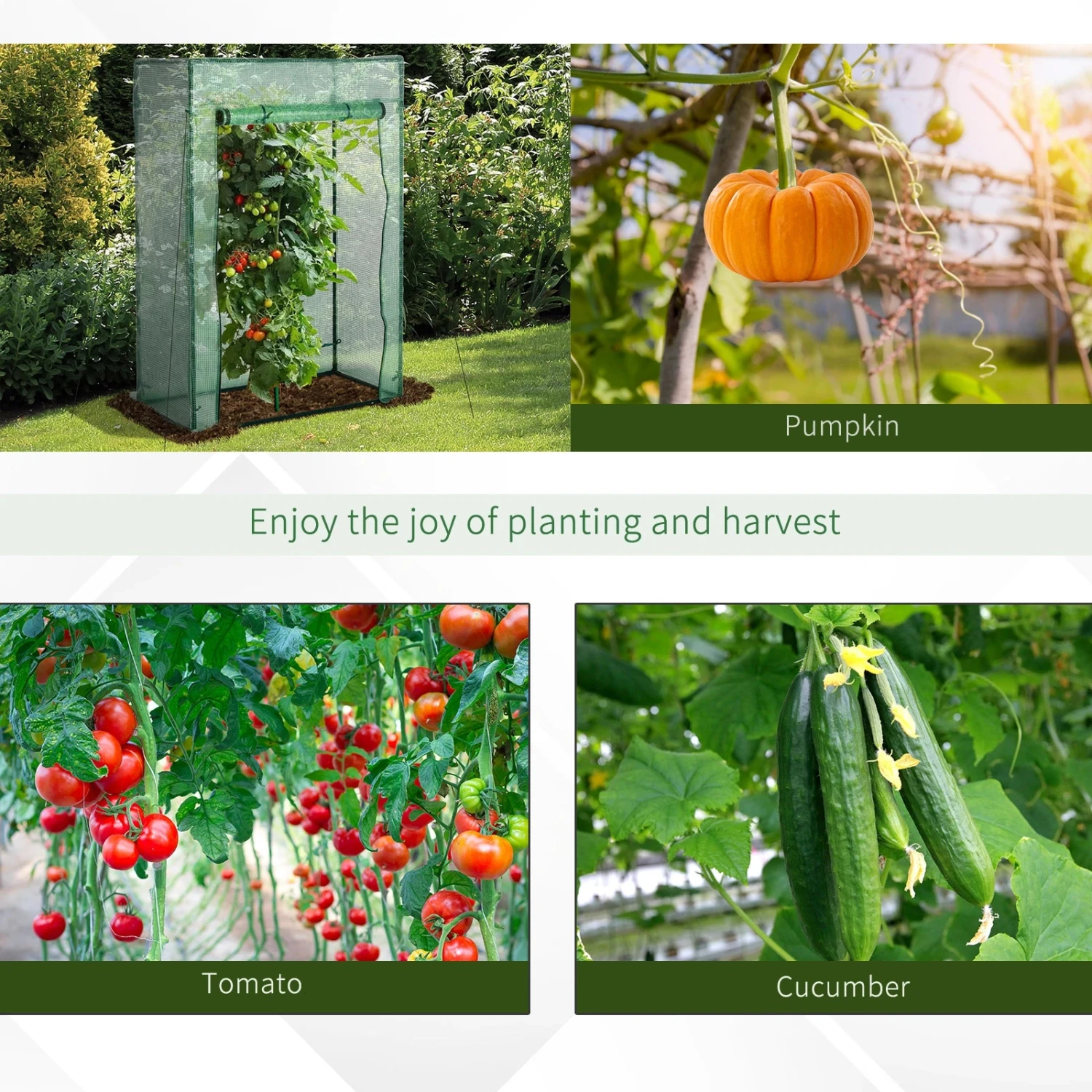 Outsunny Mini Greenhouse 100 X 50 X 150cm - Green 4 Outsunny Mini Greenhouse 100 X 50 X 150cm - Green - Image 4