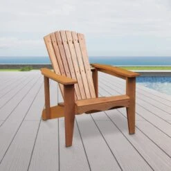 Silver & Stone Tropicana Adirondack Wooden Recliner Chairs -OUTSUNNY Store 4276449 02