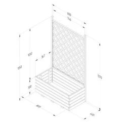 Forest Garden Trellis Planter 137cm(h) X 80cm(w) X 40cm(d) -OUTSUNNY Store 4937425 4