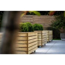 Forest Garden Linear Planter - Double With Wheels 49.6cm(h) X 80cm(w) X 40cm(d) 13 Forest Garden Linear Planter - Double With Wheels 49.6cm(h) X 80cm(w) X 40cm(d) -OUTSUNNY Store 4937432 6