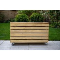 Forest Garden Linear Planter - Double With Wheels 49.6cm(h) X 80cm(w) X 40cm(d) 15 Forest Garden Linear Planter - Double With Wheels 49.6cm(h) X 80cm(w) X 40cm(d) -OUTSUNNY Store 4937432 8