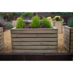 Forest Garden Linear Planter - Double 44cm(h) X 80cm(w) X 40cm(d) 9 Forest Garden Linear Planter - Double 44cm(h) X 80cm(w) X 40cm(d) -OUTSUNNY Store 4937456 3