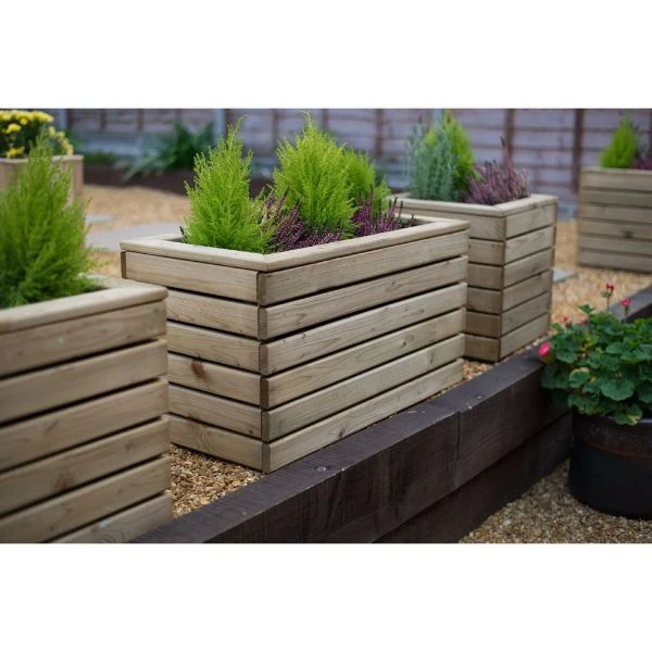 Forest Garden Linear Planter - Double 44cm(h) X 80cm(w) X 40cm(d) 4 Forest Garden Linear Planter - Double 44cm(h) X 80cm(w) X 40cm(d) - Image 4