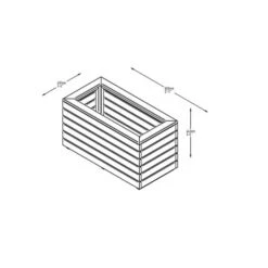 Forest Garden Linear Planter - Double 44cm(h) X 80cm(w) X 40cm(d) 13 Forest Garden Linear Planter - Double 44cm(h) X 80cm(w) X 40cm(d) -OUTSUNNY Store 4937456 7