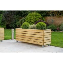 Forest Garden Linear Planter - Long With Wheels 49.6cm(h) X 120cm(w) X 40cm(d) 15 Forest Garden Linear Planter - Long With Wheels 49.6cm(h) X 120cm(w) X 40cm(d) -OUTSUNNY Store 4937463 1