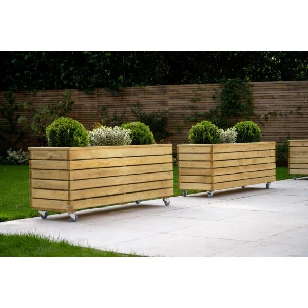 Forest Garden Linear Planter - Long With Wheels 49.6cm(h) X 120cm(w) X 40cm(d) 5 Forest Garden Linear Planter - Long With Wheels 49.6cm(h) X 120cm(w) X 40cm(d) - Image 5