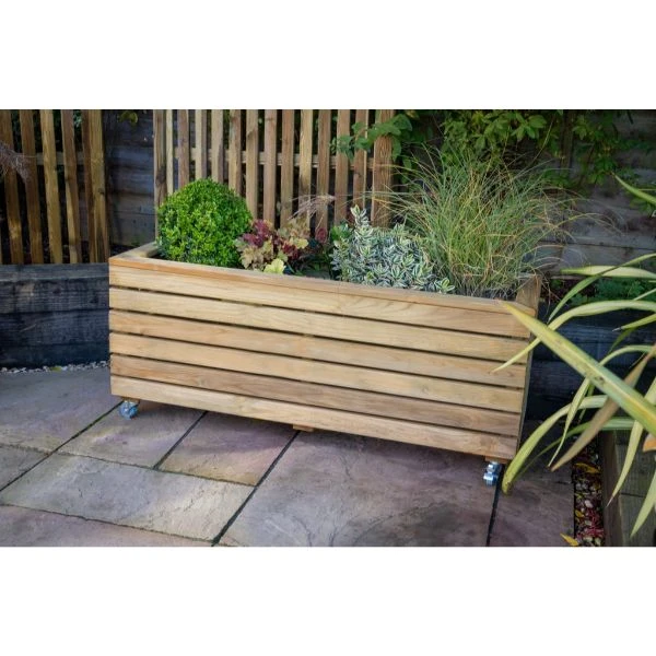 Forest Garden Linear Planter - Long With Wheels 49.6cm(h) X 120cm(w) X 40cm(d) 6 Forest Garden Linear Planter - Long With Wheels 49.6cm(h) X 120cm(w) X 40cm(d) - Image 6