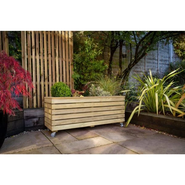 Forest Garden Linear Planter - Long With Wheels 49.6cm(h) X 120cm(w) X 40cm(d) 7 Forest Garden Linear Planter - Long With Wheels 49.6cm(h) X 120cm(w) X 40cm(d) - Image 7