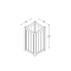 Forest Garden Slender Planter - Small 75cm(h) X 40cm(w) X 40cm(d) -OUTSUNNY Store 4937500 7