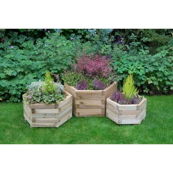 Forest Garden York Hexagonal Planter - Set Of 3 3 Forest Garden York Hexagonal Planter - Set Of 3 - Image 3