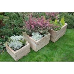 Forest Garden Kendal Square Planter - Set Of 3 -OUTSUNNY Store 4937524 2
