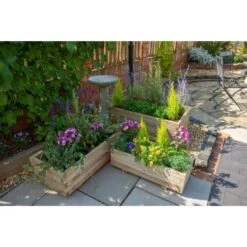Forest Garden Durham Rectangular Planter - Set Of 3 6 Forest Garden Durham Rectangular Planter - Set Of 3 -OUTSUNNY Store 4937531 1