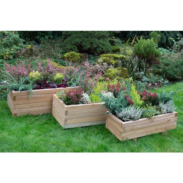 Forest Garden Durham Rectangular Planter - Set Of 3 2 Forest Garden Durham Rectangular Planter - Set Of 3 - Image 2