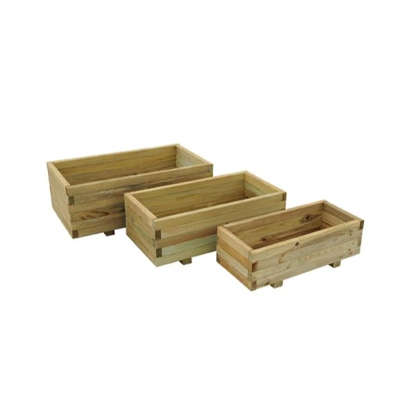 Forest Garden Durham Rectangular Planter - Set Of 3 1 Forest Garden Durham Rectangular Planter - Set Of 3