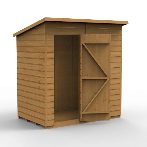 Forest Garden Shiplap Treated 6x4 Pent Shed - No Window 1 Forest Garden Shiplap Treated 6x4 Pent Shed - No Window