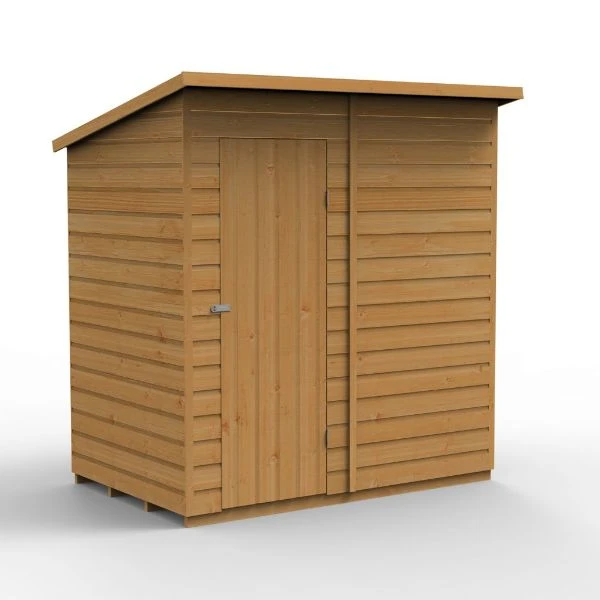 Forest Garden Shiplap Treated 6x4 Pent Shed - No Window 2 Forest Garden Shiplap Treated 6x4 Pent Shed - No Window - Image 2