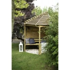 Forest Garden Venetian Corner Arbour 18 Forest Garden Venetian Corner Arbour -OUTSUNNY Store 4937845 3