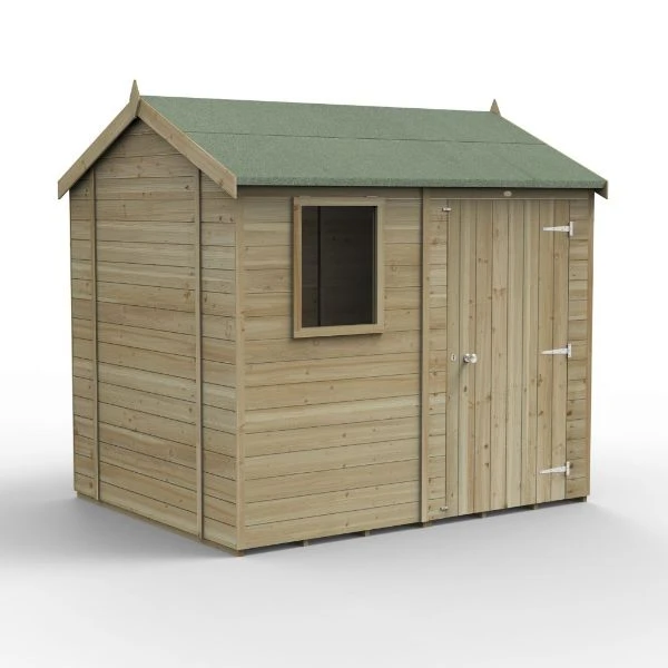 Forest Garden Timberdale 8 X 6 Reverse Apex Shed 1 Forest Garden Timberdale 8 X 6 Reverse Apex Shed