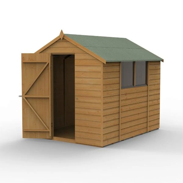 Forest Garden Shiplap Dip Treated 8x6 Apex Shed 1 Forest Garden Shiplap Dip Treated 8x6 Apex Shed