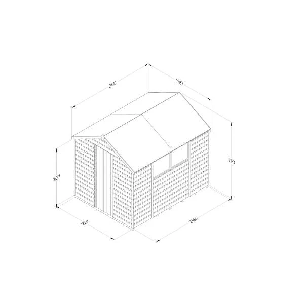 Forest Garden Shiplap Dip Treated 8x6 Apex Shed 9 Forest Garden Shiplap Dip Treated 8x6 Apex Shed - Image 9