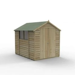 Forest Garden Overlap Pressure Treated 8x6 Apex Shed - Double Door -OUTSUNNY Store 4937906 3