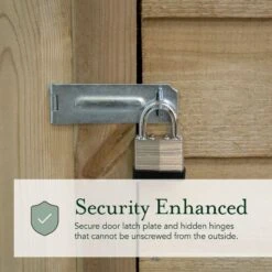 Forest Garden Overlap Pressure Treated 8x6 Apex Shed - Double Door -OUTSUNNY Store 4937906 8