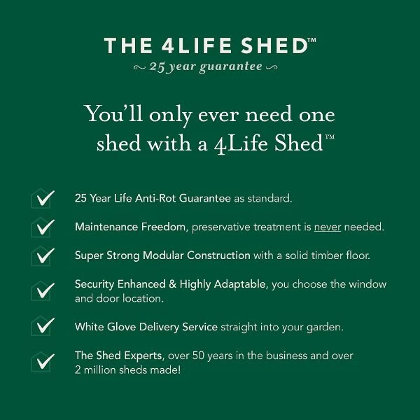 Forest Garden Overlap Pressure Treated 10x8 Apex Shed - Double Door 8 Forest Garden Overlap Pressure Treated 10x8 Apex Shed - Double Door - Image 8