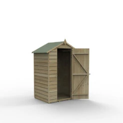 Forest 4×3 4Life Overlap Apex Shed, No Window -OUTSUNNY Store 4937937 2