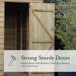 Forest 4×3 4Life Overlap Apex Shed, No Window -OUTSUNNY Store 4937937 8