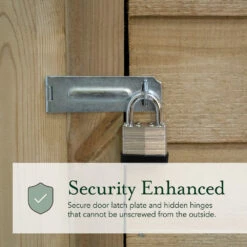 Forest 4×3 4Life Overlap Apex Shed, No Window -OUTSUNNY Store 4937937 9