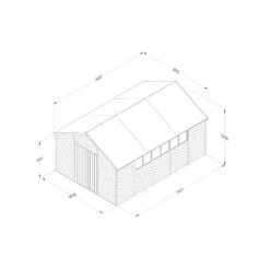 Forest Garden Overlap Pressure Treated 10x15 Apex Shed - Double Door 17 Forest Garden Overlap Pressure Treated 10x15 Apex Shed - Double Door -OUTSUNNY Store 4937951 4
