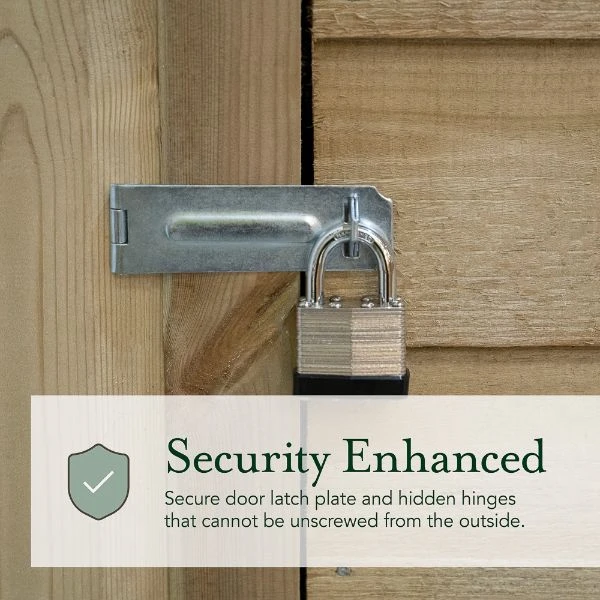 Forest Garden Overlap Pressure Treated 10x15 Apex Shed - Double Door 5 Forest Garden Overlap Pressure Treated 10x15 Apex Shed - Double Door - Image 5