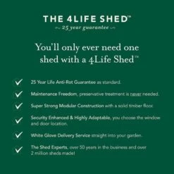 Forest Garden Overlap Pressure Treated 8x6 Reverse Apex Shed -OUTSUNNY Store 4937968 5