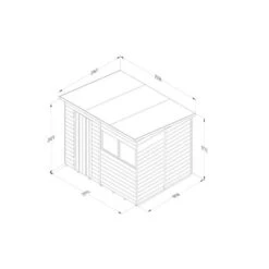 Forest Garden Overlap Pressure Treated 8x6 Pent Shed -OUTSUNNY Store 4937982 4
